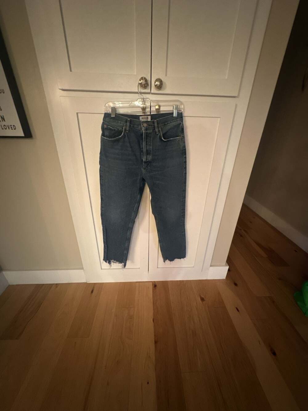 AGOLDE High Rise Straight Crop Jeans